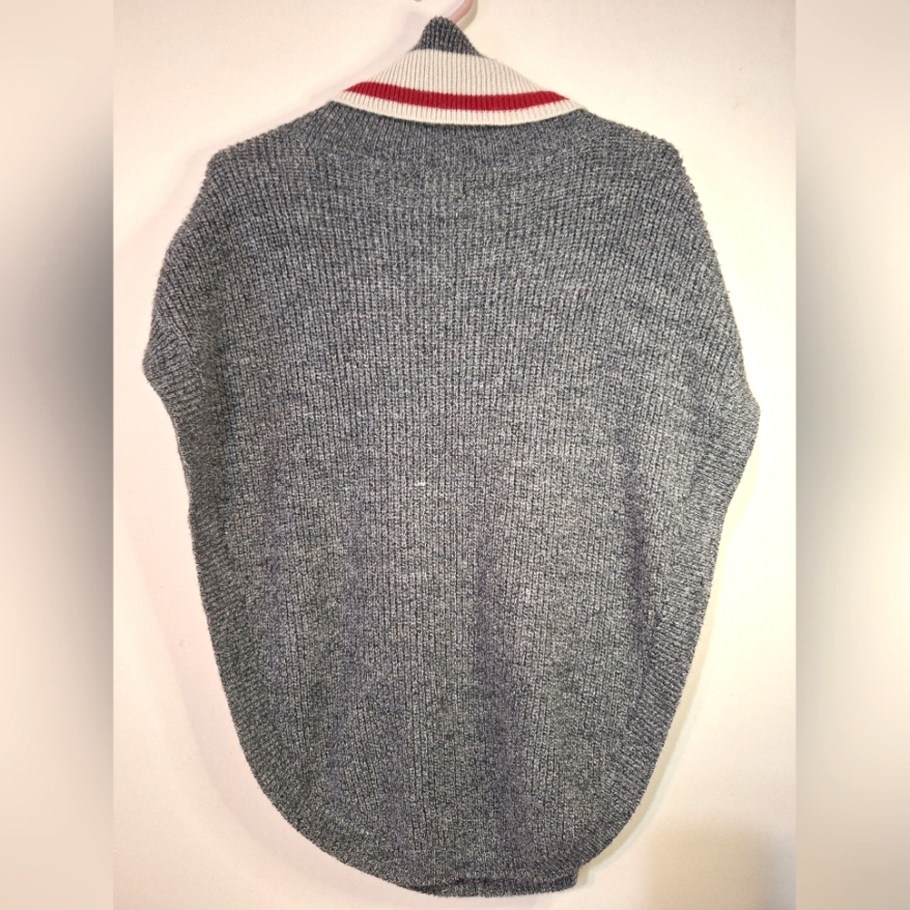 Roots Cabin Salt Pepper Knit Turtleneck Poncho Vintage Y2K Kids L/XL Adult S/M - Picture 11 of 11
